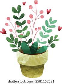 Flowers and plants Vector,  House plants in pots. Potted plants for home. Vector illustration with white isolated background, Vector illustration, House plants and flowers in pot,  Houseplants, flower