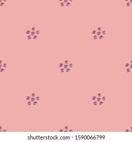 Flowers and polka dot. Hand drawing. Vector illustration of seamless pattern.