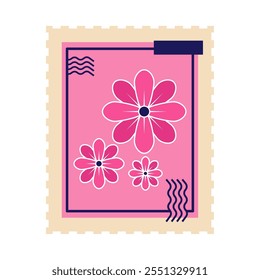 Blumen Briefmarke Symbol einzeln