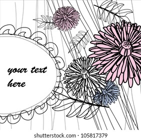 flowers, postcard