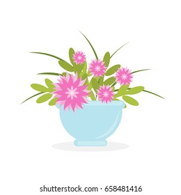 Flowers in pot.