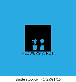 flowers a pot icon sign signifier vector