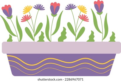 Flowers in the Pot Illustration