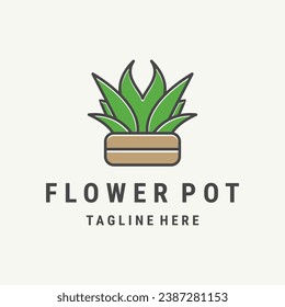 Flowers Pot and Plant Pot Vector Illustration Design.