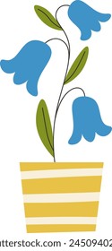 Flores En Pot Ilustración vectorial