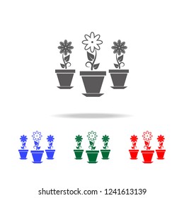 flowers in pots icon. Elements of garden in multi colored icons. Premium quality graphic design icon. Simple icon for websites, web design, mobile app, info graphics