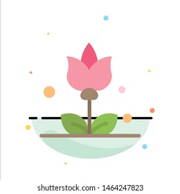  Flowers, Present Abstract Flat Color Icon Template. Vector Icon Template background