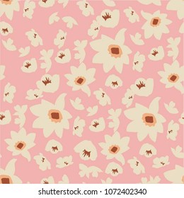 Flowers print pattern (file with rapport)