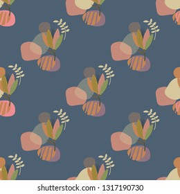 Flowers print seamless pattern, vector illustration