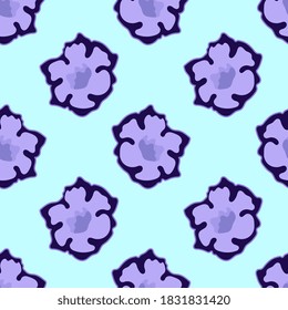 flowers purple cutes seamless repeat pattern. textile background mosaic design