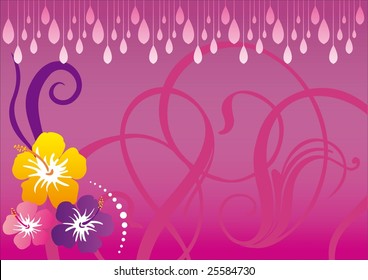 Flowers with rainy day.