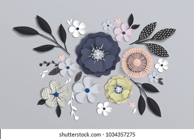 flowers with realistic shadow to banner or promotions. Background with anemones can be used for a magazine, web, advertising.
