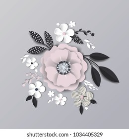 flowers with realistic shadow to banner or promotions. Background with anemones can be used for a magazine, web, advertising.