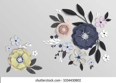 flowers with realistic shadow to banner or promotions. Background with anemones can be used for a magazine, web, advertising.
