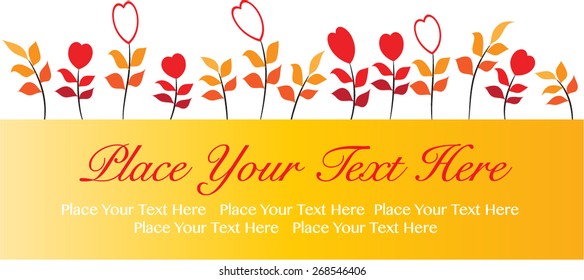 flowers with rectangle border
