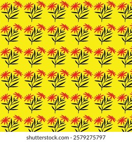 flowers red color design pattern