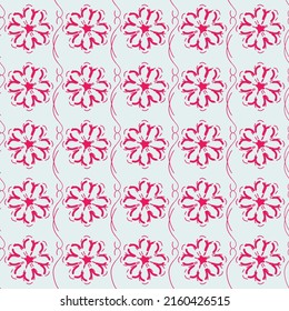 Blumen aus roten geometrischen Linien
