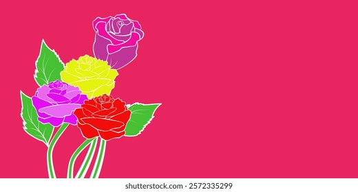 Flowers, Red Roses, Pink Roses, Multicolored Roses, Love Flowers, Hornbills, Symbols of Love, Red, Pink, Sweet Colors, Love Cards, Valentine's Day, Couples, Love, Missing, Hope, Care, Lovers, Dreams, 