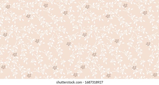 Flowers repeat pattern. Beautiful retro background. 
Elegant fabric on light background Surface pattern design.