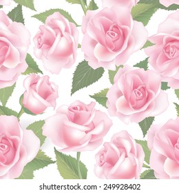 Flowers roses. Floral seamless background. Flower pattern.
