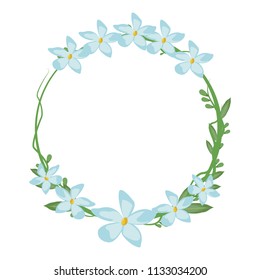Flowers round frame