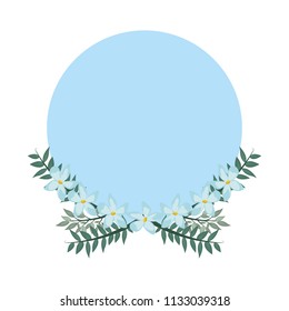 Flowers round frame
