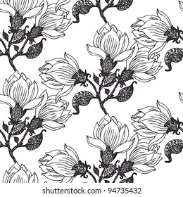 Flowers seamless background