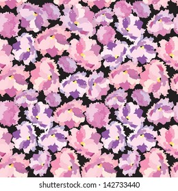 Flowers seamless background. Floral seamless texture with flowers. Vector Flourish repeating pattern.