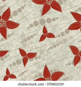 Flowers seamless background of the lines. Vector illustration, Eps-8,