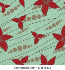 Flowers seamless background of the lines. Vector illustration, Eps-8,