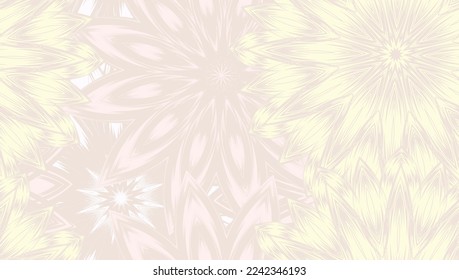 Flowers. Seamless floral background. Pastel. Tracery handmade nature ethnic fabric backdrop pattern. Textile design texture. Decorative color art. Vector