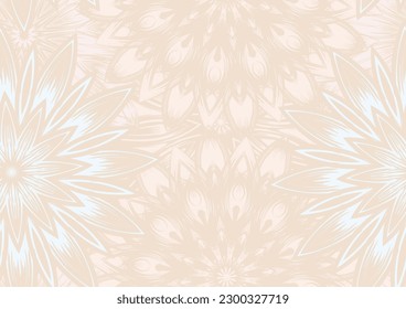 Flowers. Seamless floral background. Pastel. Tracery handmade nature ethnic fabric backdrop pattern. Textile design texture. Decorative color art. Vector