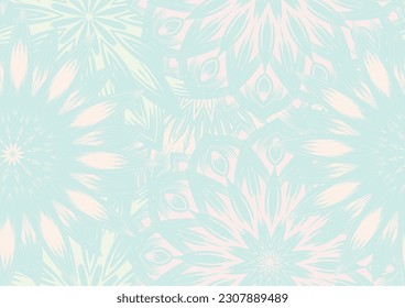 Flowers. Seamless floral background. Pastel. Tracery handmade nature ethnic fabric backdrop pattern. Textile design texture. Decorative color art. Vector