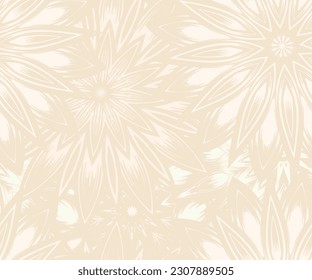 Flowers. Seamless floral background. Pastel. Tracery handmade nature ethnic fabric backdrop pattern. Textile design texture. Decorative color art. Vector