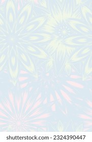 Flowers. Seamless floral background. Pastel. Tracery handmade nature ethnic fabric backdrop pattern. Textile design texture. Decorative color art. Vector