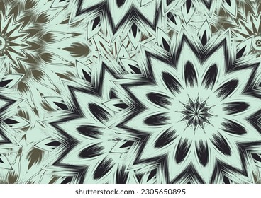 Flowers. Seamless floral background. Tracery handmade nature ethnic fabric backdrop pattern. Textile design texture. Decorative color art. Vector