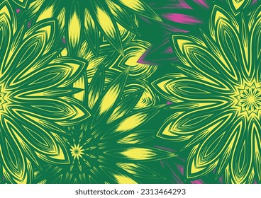 Flowers. Seamless floral background. Tracery handmade nature ethnic fabric backdrop pattern. Textile design texture. Decorative color art. Vector
