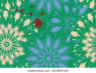 Flowers. Seamless floral background. Tracery handmade nature ethnic fabric backdrop pattern. Textile design texture. Decorative color art. Vector