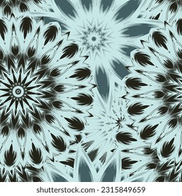 Flowers. Seamless floral background. Tracery handmade nature ethnic fabric backdrop pattern. Textile design texture. Decorative color art. Vector