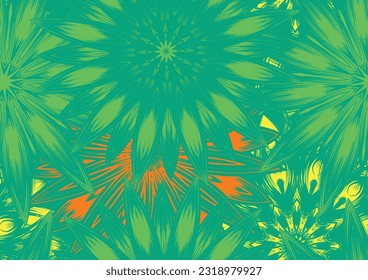 Flowers. Seamless floral background. Tracery handmade nature ethnic fabric backdrop pattern. Textile design texture. Decorative color art. Vector