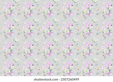 flowers. Seamless floral pattern. Plant design for fabric, cloth design, covers, manufacturing, wallpapers, print, gift wrap and scrapbooking.