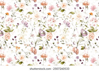 flowers. Seamless floral pattern. Plant design for fabric, cloth design, covers, manufacturing, wallpapers, print, gift wrap and scrapbooking.