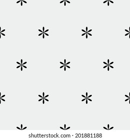 Flowers seamless minimalistic pattern