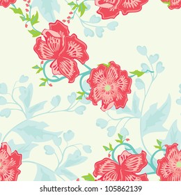 Flowers - seamless pattern