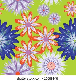 Flowers - seamless pattern