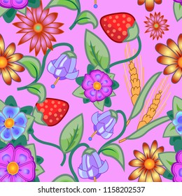 Flowers seamless pattern.