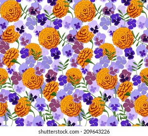 Flowers seamless pattern