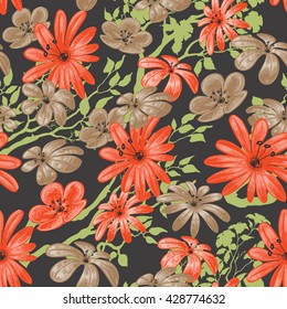 Flowers seamless pattern