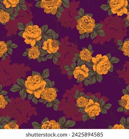 Flowers seamless pattern abstract background