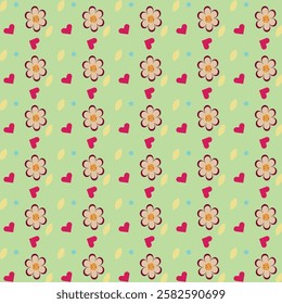 Flowers seamless pattern Abstract floral seamless pattern with decorative flowers and leaves